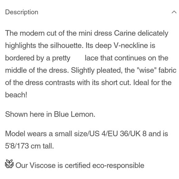 Poupette St Barth Carine Mini Dress Size Small - Picture 10 of 10